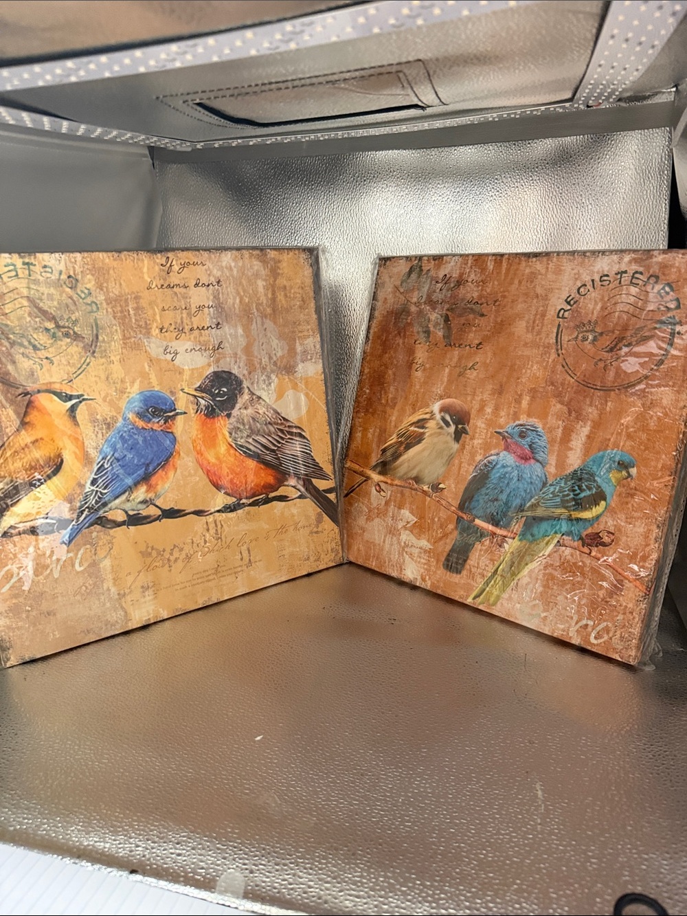 Set of 4 Canvas Prints of beautiful birds.